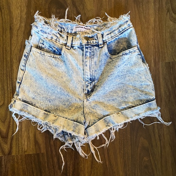 American Apparel Washed Out Jean Shorts - Picture 2 of 6